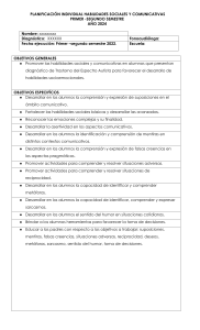 Planificaci&oacute;n Habilidades Sociales TEA