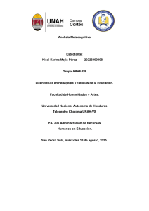An&aacute;lisis Metacognitivo: Reflexi&oacute;n sobre Proyecto Educativo