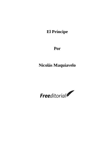 El Pr&iacute;ncipe de Maquiavelo - Tratado Pol&iacute;tico