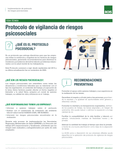 Implementaci&oacute;n Protocolo Riesgos Psicosociales: Ficha T&eacute;cnica