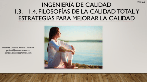 Filosofías de la Calidad: Deming, Juran, Crosby, Feigenbaum, Ishikawa