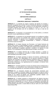 Ley de Educaci&oacute;n Nacional N&deg; 26.206 - Argentina