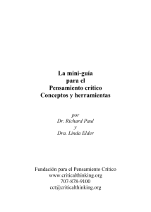 Mini gu&iacute;a para el pensamiento cr&iacute;tico: conceptos y herramientas