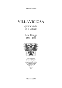 Genealog&iacute;a Familia Ponga, Villaviciosa (1578-1968)