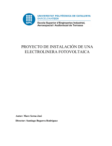 Proyecto Electrolinera Fotovoltaica: Instalación y Viabilidad