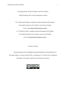 Psicología Jurídica: Rol del Psicólogo como Perito Judicial