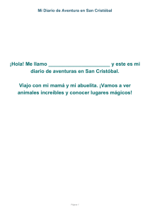 Diario de Aventura en San Crist&oacute;bal para Ni&ntilde;os