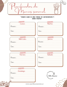 Planificador de Men&uacute;s Semanal Saludable