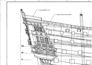 Diagrama T&eacute;cnico de Barco Antiguo: Caseretto y Controcasero