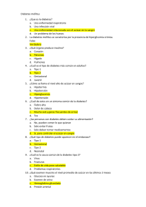 Cuestionario Diabetes Mellitus: Preguntas y Respuestas