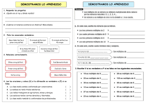 Am&eacute;rica Colonial Espa&ntilde;ola y Hoja de Trabajo de M&uacute;ltiplos