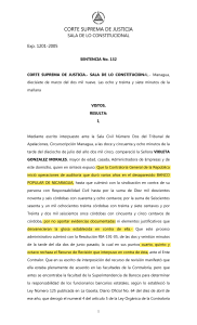 Sentencia Corte Suprema: Recurso de Amparo en Nicaragua