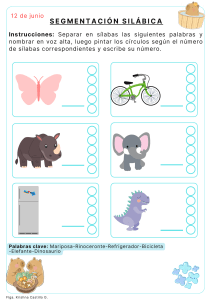 Segmentaci&oacute;n Sil&aacute;bica: Ejercicios para Ni&ntilde;os