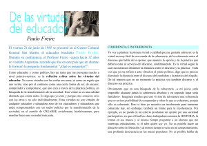 Paulo Freire: Virtudes del Educador - Conferencia