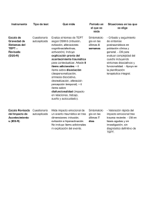 Instrumentos de Evaluaci&oacute;n TEPT y TOC: Comparativa