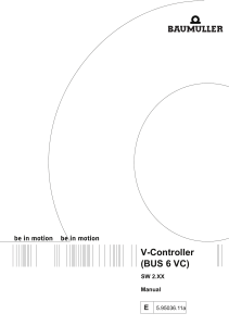 V-Controller (BUS 6 VC) Manual - Installation & Commissioning