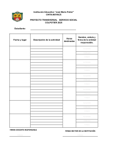 Formulario Servicio Social Colpotier 2025