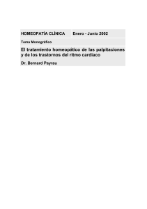Tratamiento Homeop&aacute;tico de Palpitaciones y Arritmias