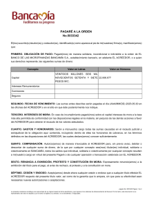 Pagar&eacute; Bancam&iacute;a: $22.006.977 - Condiciones y Autorizaciones