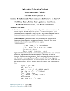 Determinaci&oacute;n de Cloruros en Sueros: Informe de Laboratorio
