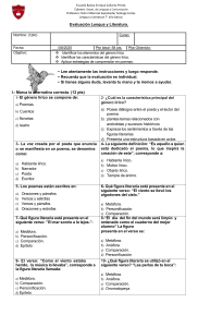 Evaluaci&oacute;n Lengua y Literatura 7&deg; B&aacute;sico - Poemas
