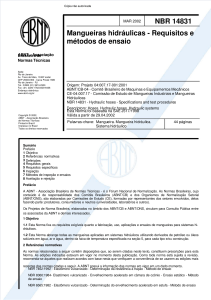 NBR 14831: Mangueiras Hidráulicas - Requisitos e Ensaios