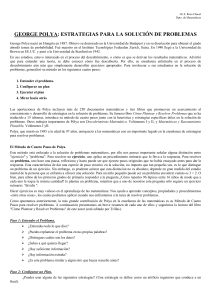 GEORGE POLYA ESTRATEGIAS PARA LA SOLUCIO