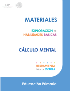 C&aacute;lculo Mental Primaria: Materiales de Apoyo para Docentes