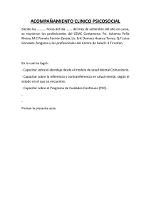 Acta de Reunión: Salud Mental Comunitaria en Contamana