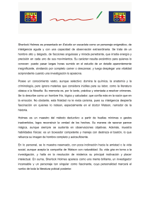 Sherlock Holmes: Caracterizaci&oacute;n y An&aacute;lisis del Detective