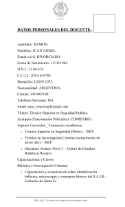 Currículum Vitae Juan Angel Ramon - Seguridad Pública
