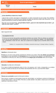 Gu&iacute;a de Aprendizaje: Identificaci&oacute;n del Tema en Textos (5&deg; B&aacute;sico)