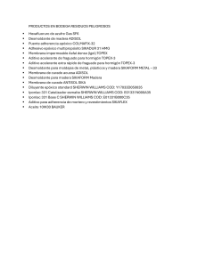 Productos Peligrosos en Bodega: Lista de Residuos