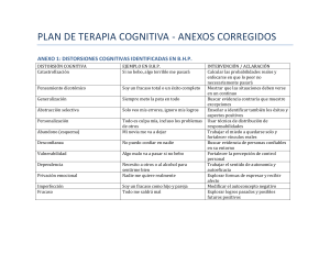 Plan de Terapia Cognitiva: Distorsiones y Técnicas
