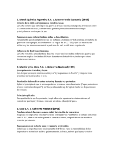 Argentina: Tratado vs. Constituci&oacute;n - An&aacute;lisis de Jurisprudencia