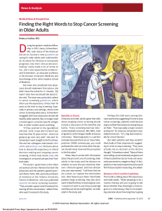 Cancer Screening in Older Adults: Finding the Right Words