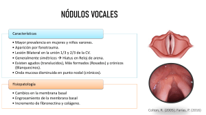 Nódulos Vocales, Pólipos y Edema de Reinke: Características y Acústica