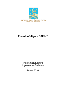 Manual de Pseudoc&oacute;digo y PSEINT para Ingenier&iacute;a en Software