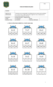 Hoja de trabajo de multiplicación para primaria