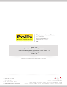 Sociedades de Control: Post-scriptum de Deleuze