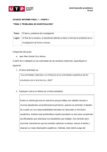 Actividades Laborales y Rendimiento Acad&eacute;mico UTP Lima Sur