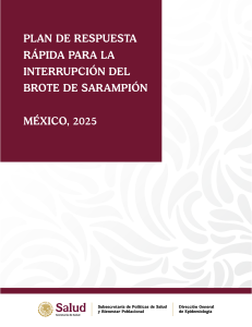 Plan de Respuesta R&aacute;pida Sarampi&oacute;n M&eacute;xico 2025