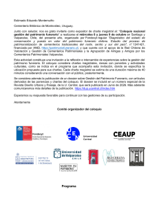 Coloquio Nacional Gesti&oacute;n Patrimonio Funerario: Invitaci&oacute;n y Programa