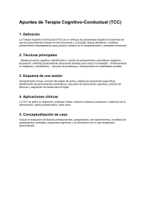 Apuntes TCC: Terapia Cognitivo-Conductual | Resumen y Técnicas
