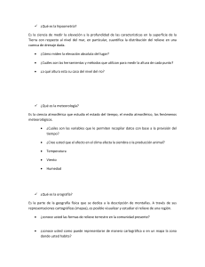 Cuestionario de Geograf&iacute;a F&iacute;sica: Hipsometr&iacute;a, Meteorolog&iacute;a, Orograf&iacute;a, Hidrograf&iacute;a