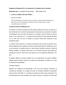 Ex&eacute;gesis de Miqueas 6:8: Justicia, Misericordia y Humildad Hoy