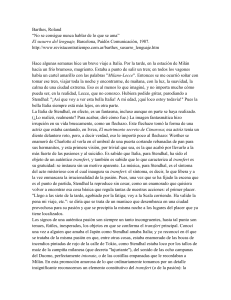 Barthes: Stendhal, Italia y la pasi&oacute;n inexpresable del transfert