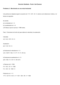Soluci&oacute;n de Examen de F&iacute;sica: Movimiento Rectil&iacute;neo