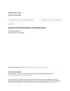 Aportes Ette Ennaka a la Etnoeducaci&oacute;n en Colombia