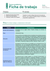 Ficha de Ecosistema: Selva Tropical Peruana